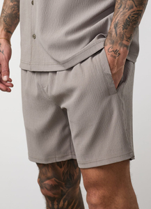 Shorts tricotés décontractés pour hommes, style rétro hip-hop, taille mi-haute, respirants, en polyester/coton, coupe 5 points - Product Image 3