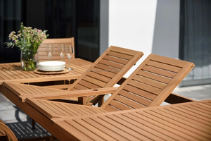Contemporary <b>Outdoor</b> Garden Set 8 Seater Solid Teak Weather Resistant Non <b>Foldable</b> for Garden Patio Hotel Use - Product Image 2