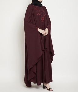 Best Selling Beautiful Dubai Women Abaya Traditional Islamic Muslim Clothing & Accessories Floor Length <b>Long</b> Sleeves Front Open - Product Image 4
