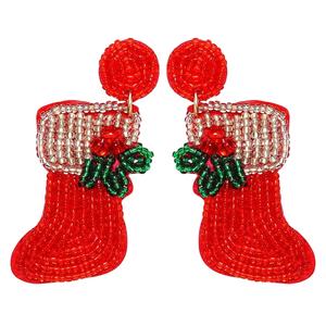 Exclusivo Premium hecho a mano con cuentas árbol de Navidad colgante gota bordado pendiente elegante lindo y de la última moda India - Product Image 3