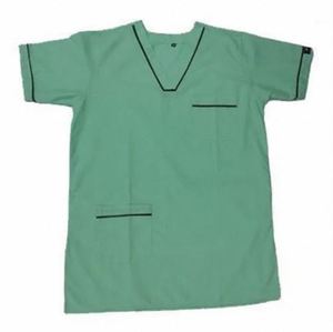 Tenues d'hôpital vertes pour femmes en jersey de coton mélangé – Uniformes pour patients - Product Image 1