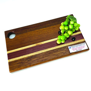 เขียงไม้ทำมือทรงสี่เหลี่ยมผืนผ้าสีม่วงลายเส้นทองสำหรับใช้ในครัว - Product Image 6