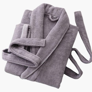 Peignoir unisexe de luxe en coton turc, thermique, longueur cheville, à capuche, personnalisable, avec cordon de serrage, couleur unie, été, ODM pour hommes - Product Image 5