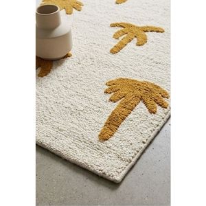Alfombra Moderna de Lana y Algodón con Diseño de Palmera, Hecha a Mano, para Dormitorio Infantil, Sala de Estar, Decoración del Hogar - Product Image 1