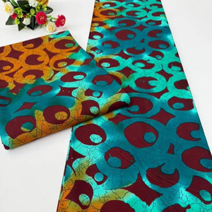 Tela Africana Estampada con Cera y Ankara 100% Algodón Estilo Senegal para la Industria de la Moda y la Confección - Product Image 1