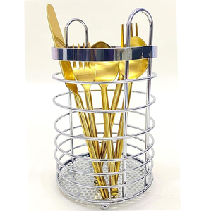 Manufacture Wholesale Latest Design Stainless steel Spoon Stand For Restaurant Hotel <b>Table</b> Decorations & Spoon Storage Holder - Product Image 6