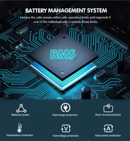 Batterie Lfp 16s 48v 50a 100a 150a 200ah panneau de Protection BMS intelligent avec panneau Lcd