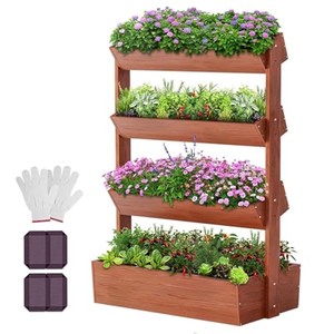 Sistema Modular de Exhibición de Plantas de Madera de Acacia Hecho a Mano, de Varias Alturas - Venta al por Mayor - Product Image 1