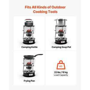 Stufa a Cherosene Portatile 9000 BTU 2-in-1 Non Elettrica per Interni ed Esterni con Altezza Regolabile e Fiamma Facile da Usare - Product Image 4