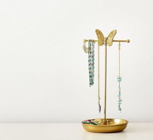 Minimalist Brass Jewelry Stand With Three Tiers And Oval Base For Bedroom Decor - Product Image 6