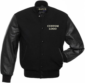 Veste varsity à col rond, coupe confortable, séchage rapide, 100% laine, coupe-vent, respirante, boutons recouverts, haute performance - Product Image 4