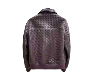 Veste en cuir véritable écologique pour homme, nouvelle arrivée, col en V, streetwear d'hiver, qualité supérieure, cuir de vachette, classique, décontractée, imperméable - Product Image 2