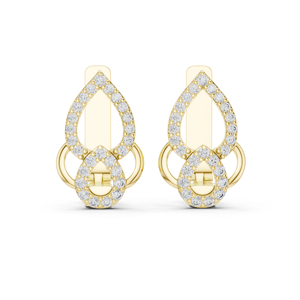 Boucles d'oreilles créoles Bali en argent sterling 925 plaqué or 18 carats avec zircon en forme de galaxie, bijoux de luxe tendance pour femmes - Product Image 1