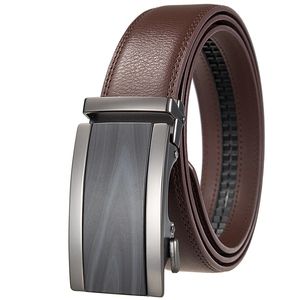 Ceinture automatique en cuir véritable avec boucle rectangulaire en alliage pour tenue formelle - Product Image 6