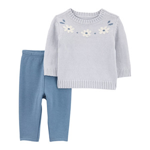 Conjunto de 2 Piezas para Bebé Unisex, Vestidos de Manga Larga y Pantalones Deportivos, Transpirables, Impermeables, Resistentes al Viento, 100% Algodón, Estampado Completo, Invierno - Product Image 6