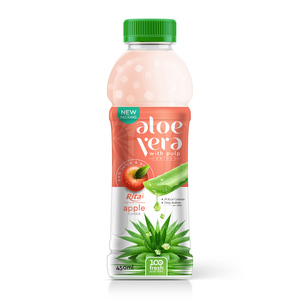 Bebida Natural de Aloe Vera Orgánica Verdadera en Botella PET de 450 ml, Saborizada, Dulce y Suave, Certificada por HACCP, Bebida Vietnamita en Cajas, Puré - Product Image 1