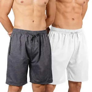 Pantalones Cortos Bermuda para Hombre de Secado Rápido con Cintura Elástica, Bolsillos, Cierre con Cordón, Color Sólido, Tejido de Punto, Casuales y Deportivos - Product Image 4