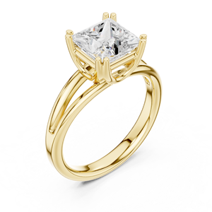 Classic <b>Split</b> Shank Engagement Wedding Anniversary <b>Rings</b> 2 CT E VS1 Princess Cut IGI Lab Grown Diamond 14K Solid Gold <b>Ring</b> - Product Image 3