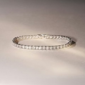<b>Silver</b> Lab Diamond Tennis Bracelet 1.00ct F VS Quality Sterling <b>Silver</b> Unisex Luxury Bracelet Gift <b>for</b> Women <b>Men</b> - Product Image 6