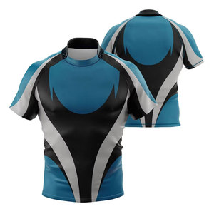 Maillot de rugby respirant grande taille pour l'entraînement sportif en extérieur, impression par sublimation, tenue d'équipe personnalisée, tissu 100 % polyester - Product Image 1
