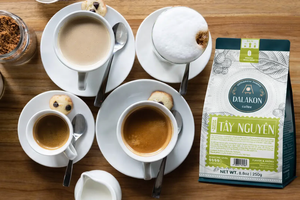 Café moulu de haute qualité, torréfaction italienne, goût doux premium, espresso 50% Arabica Vietnam, sachet refermable 250g DALAKON, caféiné - Product Image 2