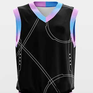 Custom Made Unisex Basketball Uniform OEM Custom Printed 100% Polyester Quick Dry Breathable Anti-Bacterial Plus Size Sleeveless - Product Image 6