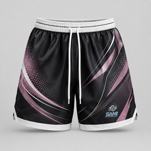 OEM Custom Women Athletic Shorts <b>Elastic</b> <b>Waist</b> Gym Running Workout Shorts Breathable Polyester Mesh - Product Image 1