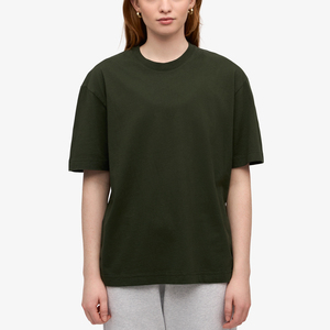 Camiseta de Verano para Mujer, Oversize, de Algodón, Estilo Urbano, de Secado Rápido y Transpirable, con Hombros Caídos, Corte Holgado, Manga Corta - Product Image 5