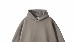 Sudadera con Capucha Corta para Hombre, Personalizada, con Forro Polar de 350G, Ecológica, para Otoño e Invierno, de Color Sólido, Corte Holgado - Product Image 3