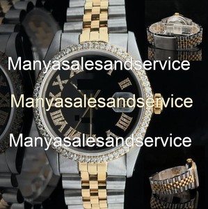 Montre mécanique de haute qualité en acier inoxydable avec cadran en verre cristal noir et moissanite, résistance à l'eau 10 bars, fabrication haut de gamme - Product Image 2