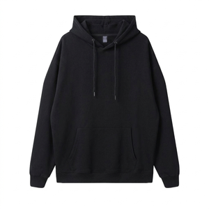 Sweat à capuche graphique surdimensionné en coton épais pour homme avec logo personnalisé, effet délavé, en molleton bouclette patchwork color block - Product Image 1