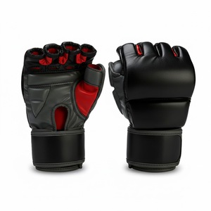 Gants de MMA professionnels en cuir à paume ouverte pour arts martiaux, combats UFC et entraînement – Logo personnalisé - Product Image 4
