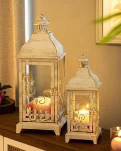 Portavelas de Vidrio de Lujo con Vela de Cera Premium y Marco Metálico, Decoración para el Hogar, Hotel, Bodas, Fiestas, Decoración de Mesa Navideña - Product Image 1