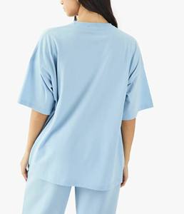 OEM High Quality Eco-Friendly Women's T-shirt 100% Cotton 220gsm Drop Shoulder Crop Top Regular Fit Drop Shoulder Summer T-Shirt - Product Image 3