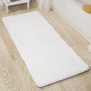 Tapis de salle de bain moderne en microfibre douce et moelleuse, antidérapant, lavable, luxueux, géométrique, pour douche - Product Image 3
