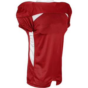 Camiseta de fútbol de malla azul para hombre, manga corta, cuello en V, absorbe la humedad, ajuste atlético, uniforme de práctica para todas las estaciones - Product Image 6