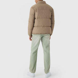 เสื้อแจ็คเก็ตผู้ชายขายส่ง เสื้อโค้ทบับเบิ้ลลำลอง เสื้อแจ็คเก็ตบุหนา แขนยาว มีซิปและกระเป๋า เสื้อกันหนาวคออุ่น บริการ OEM - Product Image 4