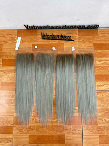 Extensions de cheveux de qualité supérieure, ondulées profondes, avec dentelle frontale et trame de peau, 100% cheveux humains vierges Remy du Vietnam - Product Image 4