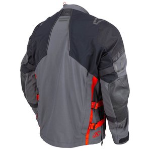 Veste de moto pour homme Klim Latitude, manches longues, gris et rouge, blocs de couleur, respirante, toutes saisons, équipement pour adultes - Product Image 4