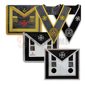 Elegante Conjunto de Mandil y Collar Masónicos de Primera Calidad para Actividades Ceremoniales Formales - Product Image 6