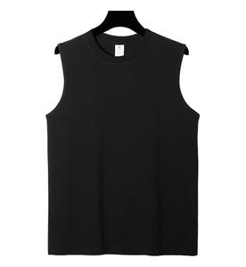 Custom <b>Men</b> Tank Top Plus Size Sporty Gym <b>Singlet</b> Breathable Summer Knitted 3D Embroidery Front Silk Screen - Product Image 2