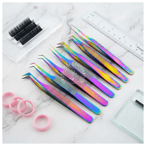 Japanese Stainless Steel Fiber Tip Eyelash Extension Tweezer Boot <b>Lash</b> Tweezers Volume Fan Tweezers Eyelash Technician Tools - Product Image 6