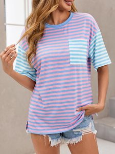 Nueva Camiseta de Mujer para Uso Casual, Camiseta de Manga Corta para Mujer, Camiseta de Algodón y Poliéster para Mujer Adulta, Precios de Fábrica para Damas - Product Image 3