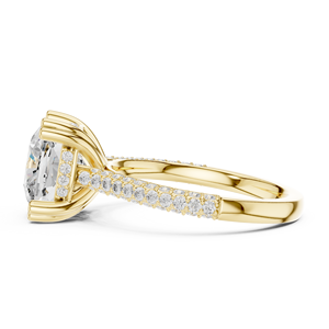 <b>Big</b> Bold Beautiful 4 Ct Square <b>Cushion</b> Cut Lab Grown Diamond Engagement Wedding Proposal Ring SATVIK RATNA Luxury - Product Image 3