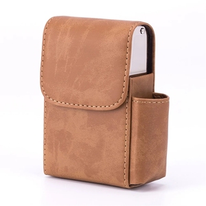 Portasigarette Originale in PU a Prezzo di Fabbrica, Contiene 20 Sigarette, Accendino a Gas, Astuccio per Sigari, Gadget per Uomini Fumatori - Product Image 1