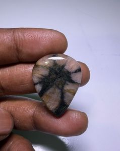 Colgante de Piedra Preciosa Natural de Chiastolita Marrón, Cabujón de Cristal Pulido, Chiastolita Natural para Joyería - Product Image 5