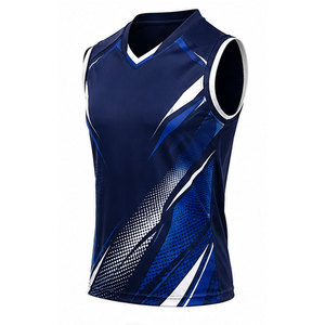 Maillot de volley-ball sans manches personnalisé pour équipe sportive avec tissu léger, respirant, confortable et design flexible - Product Image 2