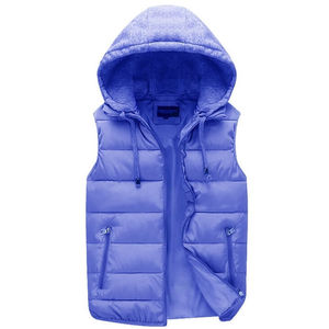 Gilet matelassé sans manches personnalisé pour femme, en toile, coupe-vent et respirant, respectueux de l'environnement - Product Image 1