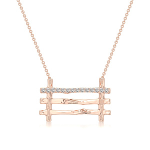 Colgante de Barra Geométrica con Diamante Redondo Cultivado en Laboratorio en Oro de 10K, 14K, 18K, Plata 925, 935, Joyería Fina Personalizada, Solo Colgante - Product Image 2