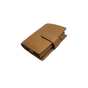 Porte-cartes vintage en cuir PU avec fermeture à glissière, porte-cartes de crédit popup pratique pour femmes, sac à main - Product Image 1